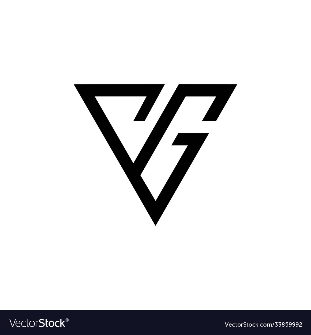 Initial letter vg or gv logo design template Vector Image