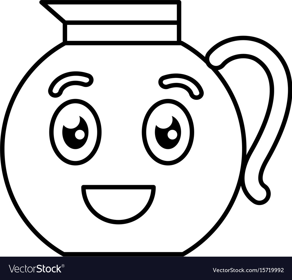 Kitchen teapot kawaii character