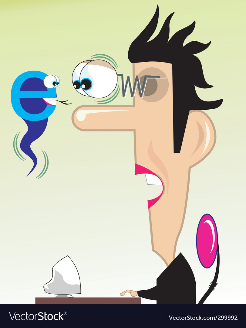 Man and internet