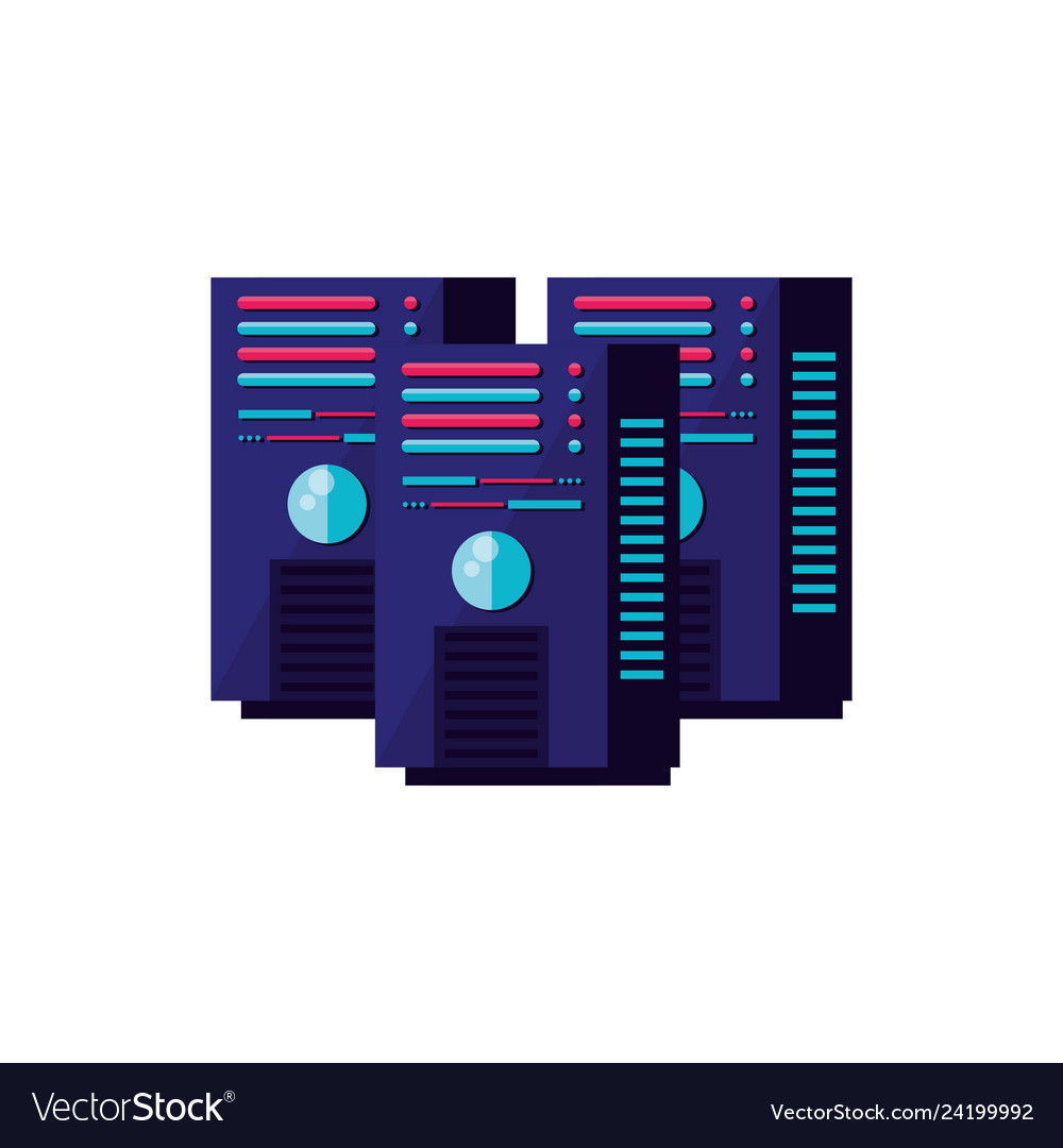 Set of data center isolated icon