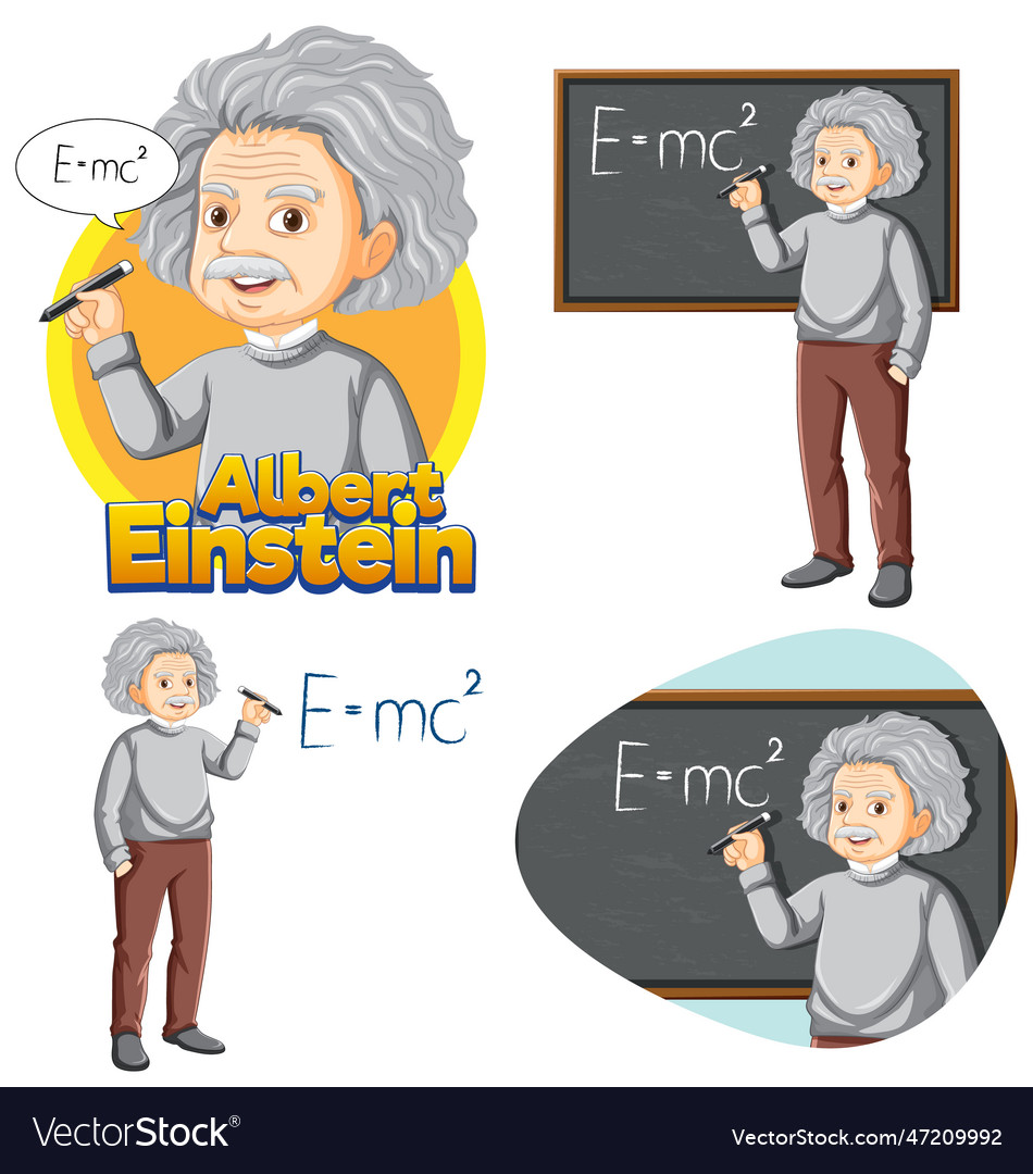 Set of famous person in science Royalty Free Vector Image