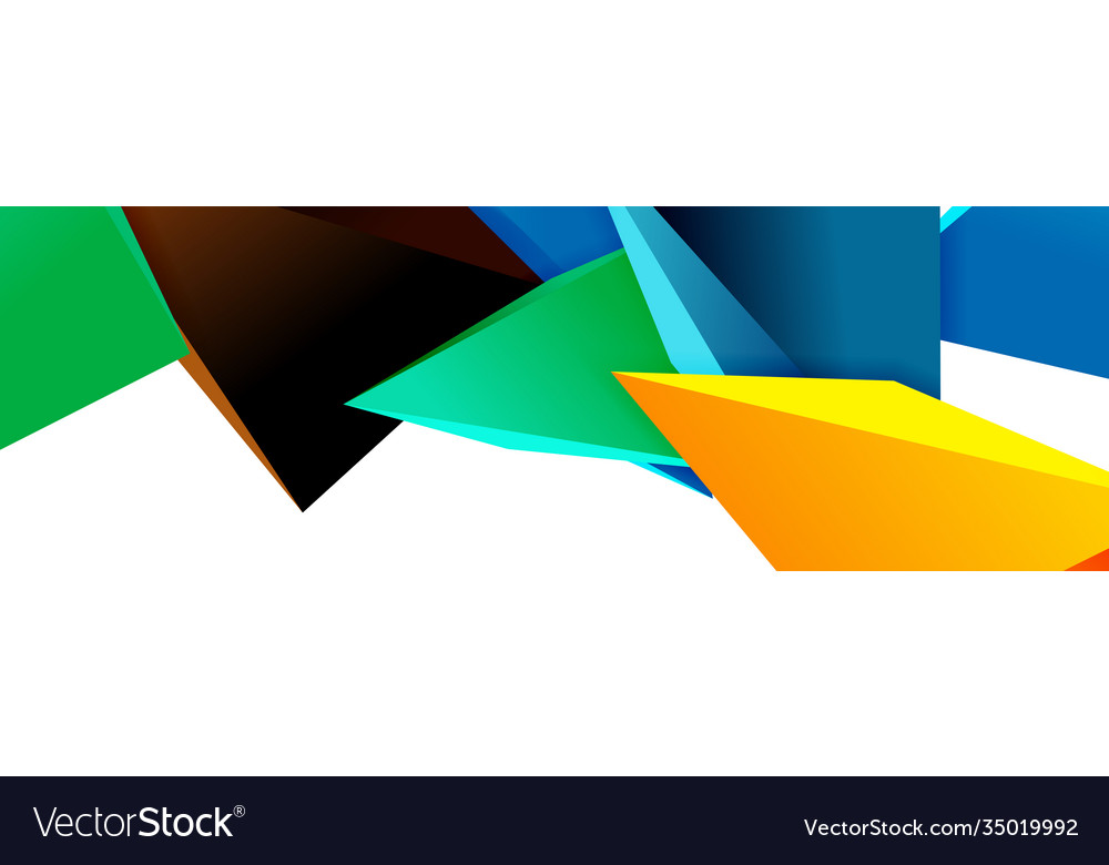 Triangle mosaic abstract background 3d triangular vector image Triangle mosaic abstract background 3d triangular