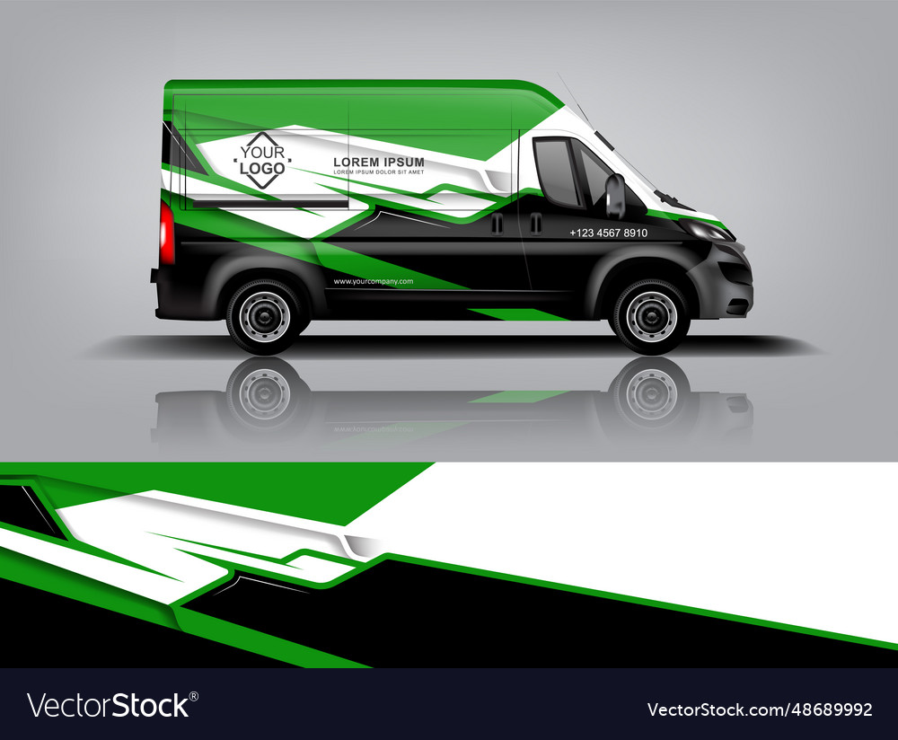 Van wrap design wrap sticker and decal design for Vector Image