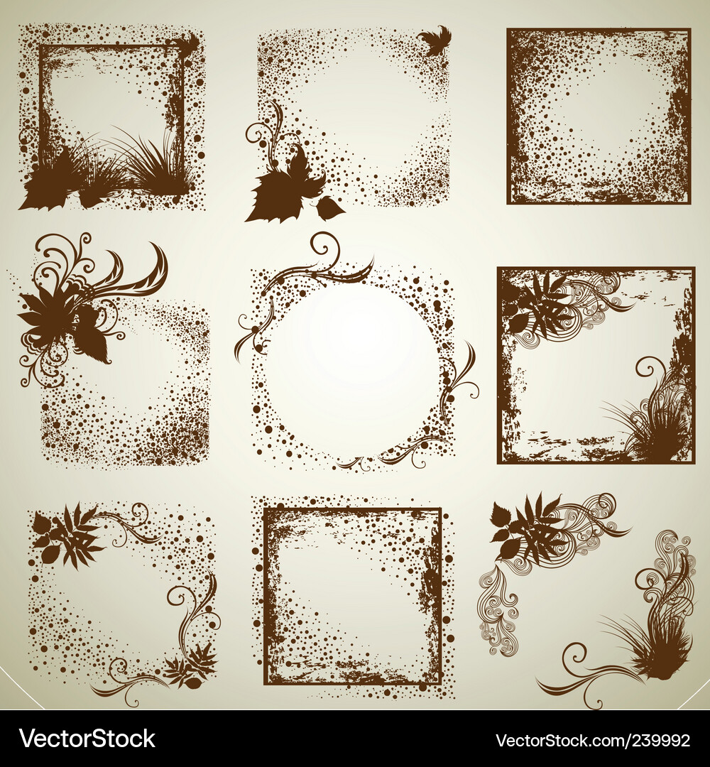 Vintage grunge frames Royalty Free Vector Image