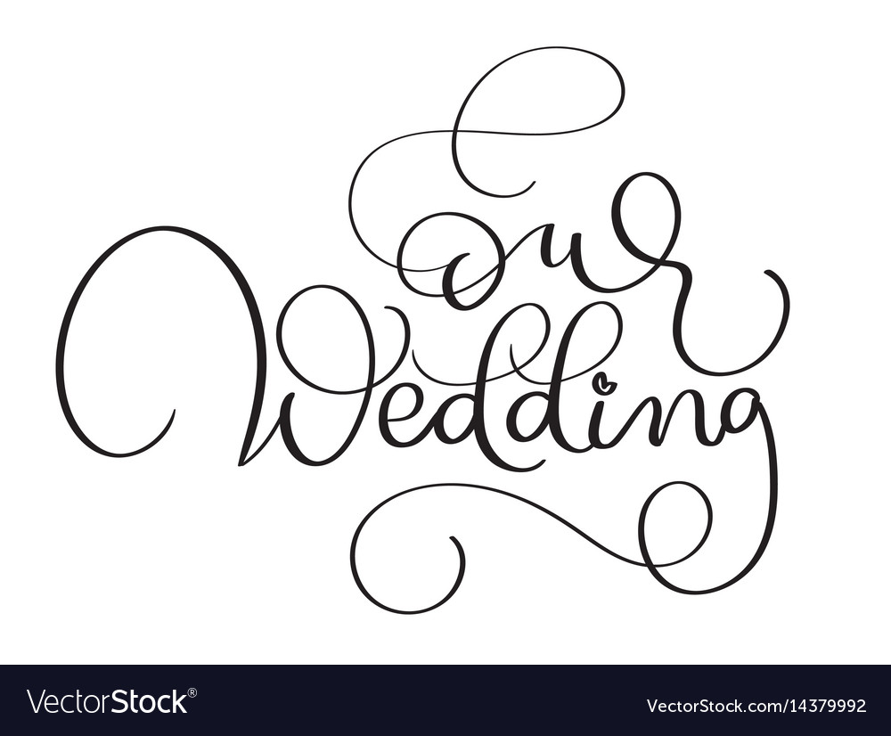 Hochzeit Kalligraphie Text - Elegant Script