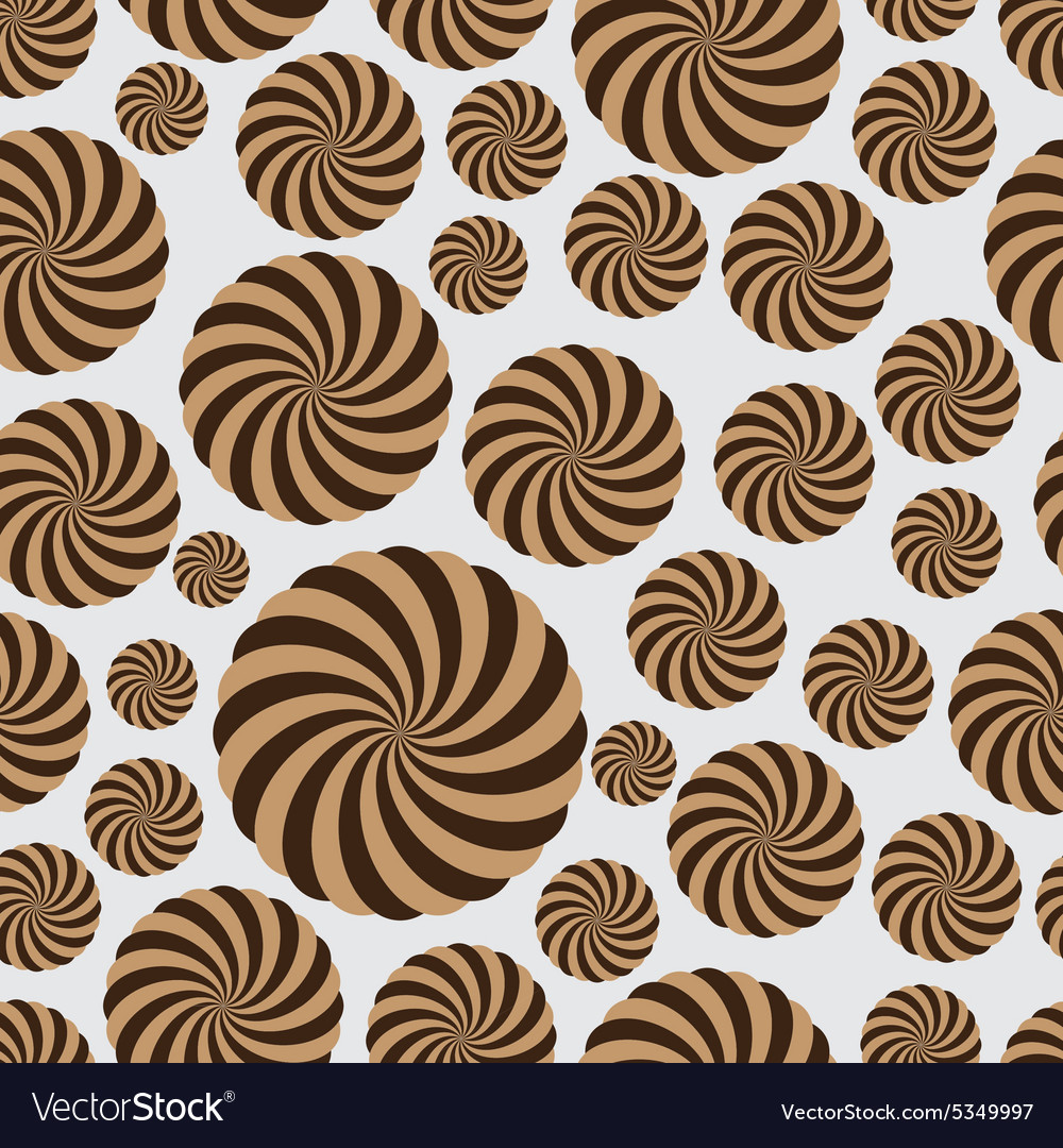 Abstract rounded striped circle seamless pattern