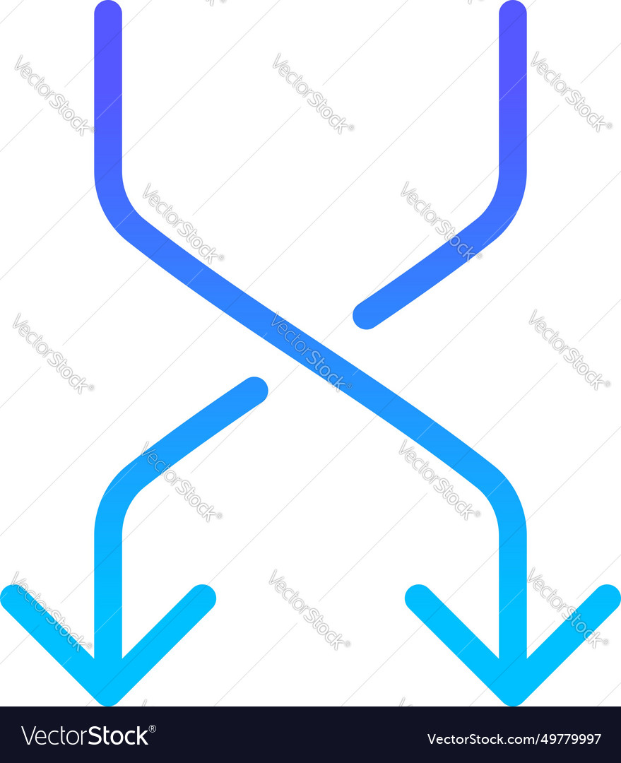 Arrow 99 line gradient icon pictogram symbol
