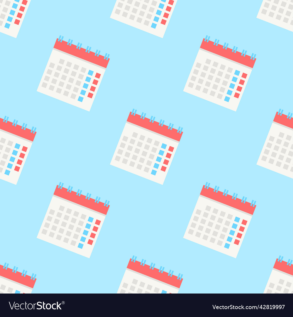 Calendar pattern background seamless