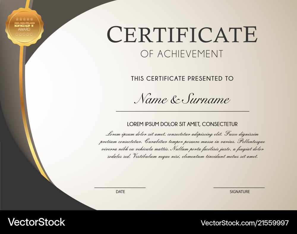 Certificate Royalty Free Vector Image - VectorStock
