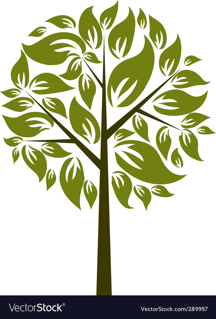 Decorative tree Royalty Free Vector Image - VectorStock