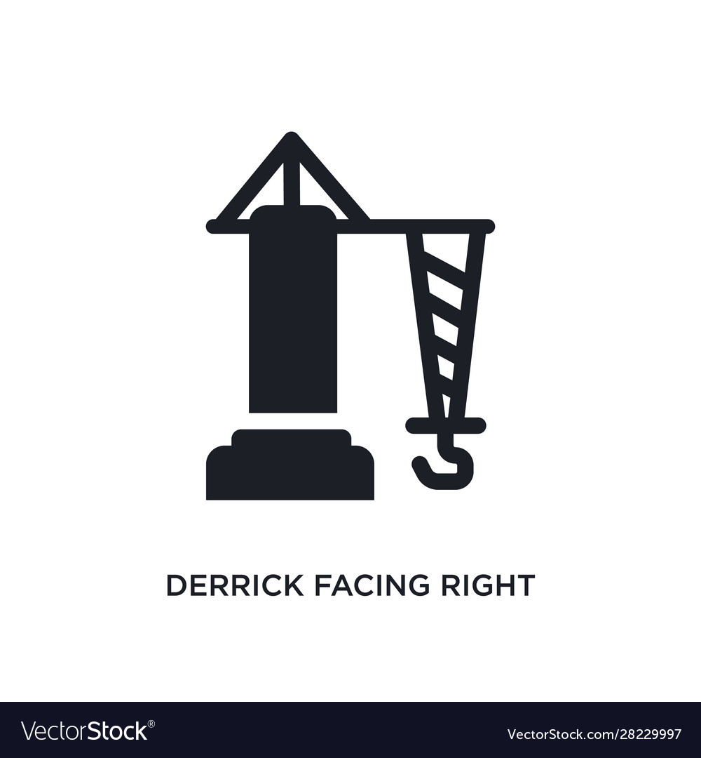Derrick facing right isolated icon simple element