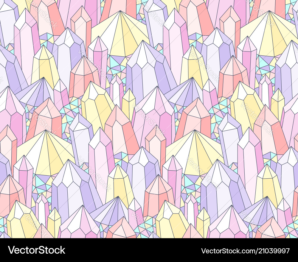 Fantasy crystals pattern Royalty Free Vector Image