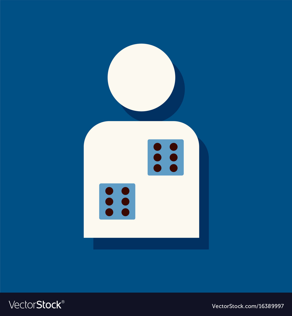 Flat icon design collection dice in man
