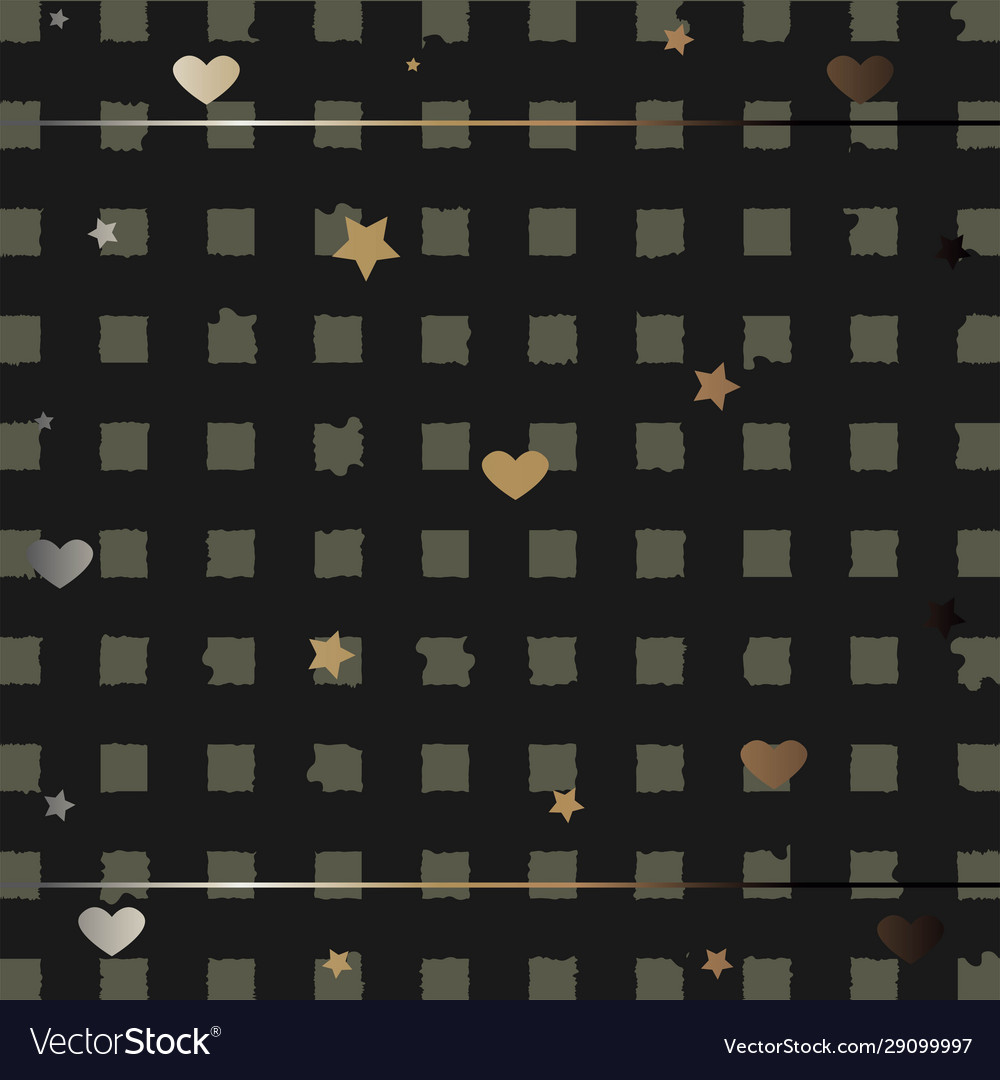 Funky pattern with golden shimmering elements