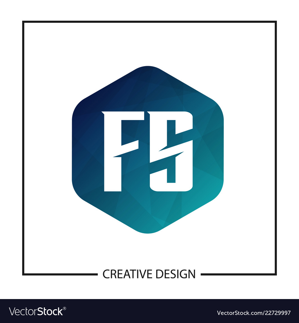 Initial letter fs logo template design