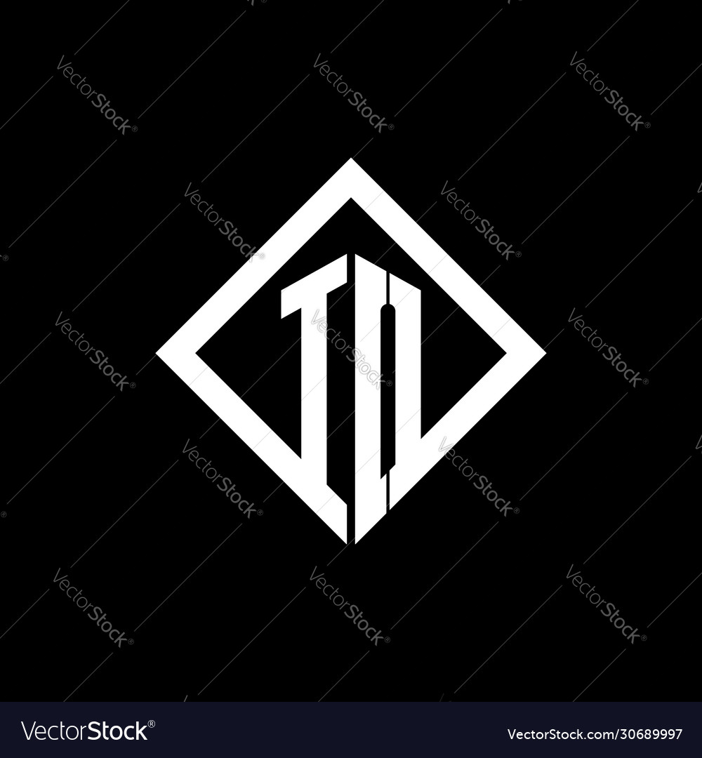 Io logo monogram with square rotate style design