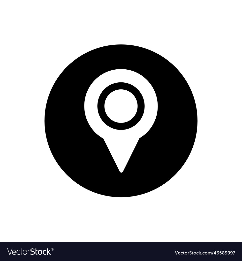 Location navigation pin button icon editable eps