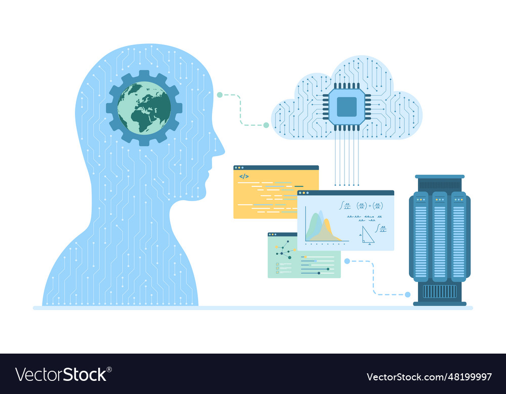 Machine learning infographic chart with hardware