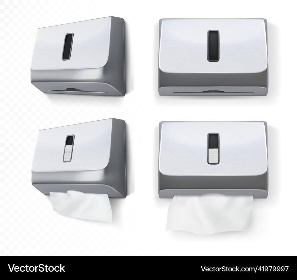 Metal napkin dispenser Royalty Free Vector Image