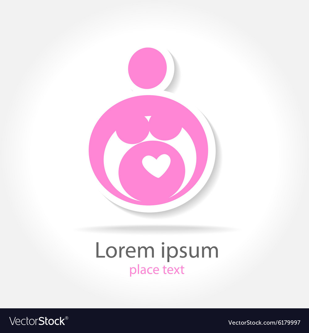 Pregnancy logo Royalty Free Vector Image - VectorStock