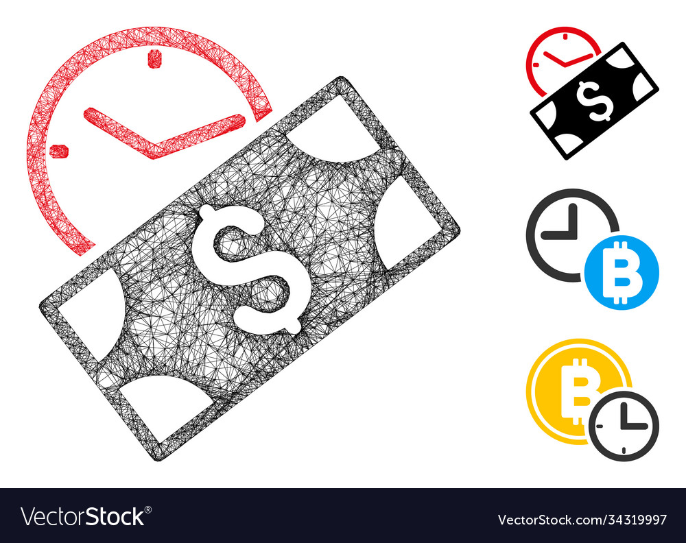 Rent recurring payment polygonal web mesh vector image Rent recurring payment polygonal web mesh