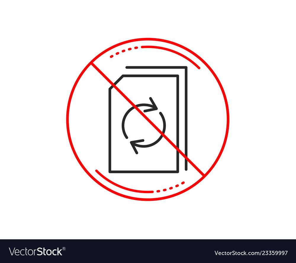 Update document line icon refresh file sign vector image Update document line icon refresh file sign