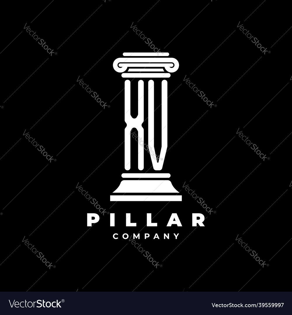Xv monogram pillar shape style