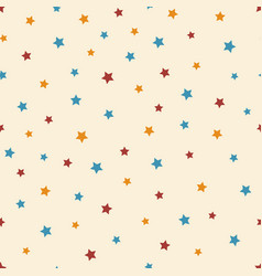 White stars on navy background seamless pattern Vector Image