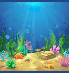 Underwater landscape Royalty Free Vector Image