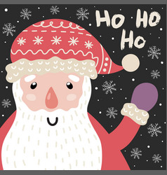 Poster santa and sheep Royalty Free Vector Image