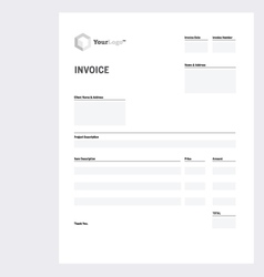 Invoice template Royalty Free Vector Image - VectorStock