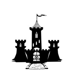 Silhouette A Fairy Castle Royalty Free Vector Image