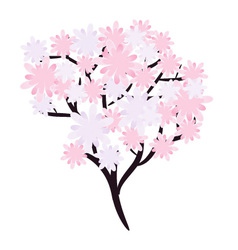 Flowering tree Royalty Free Vector Image - VectorStock