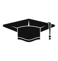 Graduation hat icon simple style Royalty Free Vector Image