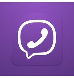 Modern phone icon in bubble speech Royalty Free Vector Image