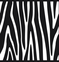 Zebra seamless pattern black hand drawn stripes Vector Image