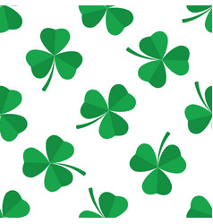 Saint patricks day seamless pattern with clover Vector Image