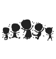 Kids silhouette Royalty Free Vector Image - VectorStock