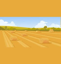 Wheat field background Royalty Free Vector Image