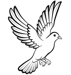 Cartoon dove birds logo for peace concept Vector Image