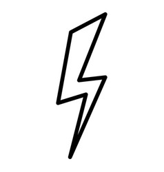 Lightning contour icon outline style Royalty Free Vector