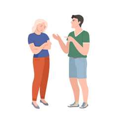 Conflicting parents arguing with each other Vector Image