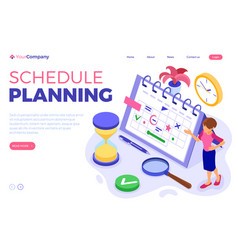 Planning shedule time management Royalty Free Vector Image