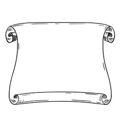 Cartoon drawing empty background scroll Royalty Free Vector