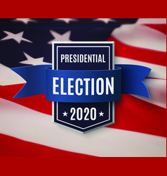 Us presidential election logo 2020 template for Vector Image