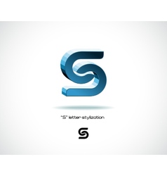 Letter s 3d logo Royalty Free Vector Image - VectorStock