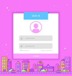 Login form design Royalty Free Vector Image - VectorStock