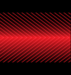 Abstract red arrow direction dim light on black Vector Image