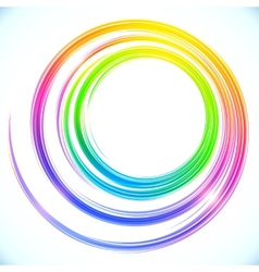 Rainbow abstract circle frame Royalty Free Vector Image