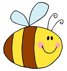 Happy bee Royalty Free Vector Image - VectorStock